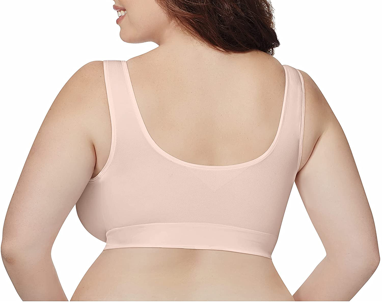 JUST MY SIZE Women'S Pure Comfort Front Close Wirefree Bra MJ1274 Apparel & Accessories > Clothing > Underwear & Socks > Bras Kylie Max   