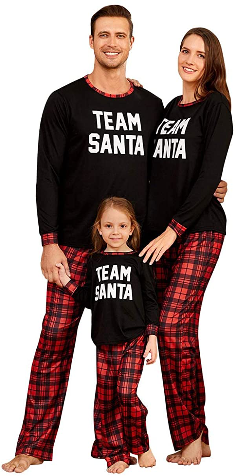 IFFEI Matching Family Pajamas Sets Christmas Pj'S with Deer Long Sleeve Tee and Plaid Pants Loungewear Apparel & Accessories > Clothing > Sleepwear & Loungewear > Pajamas Kylie Max   