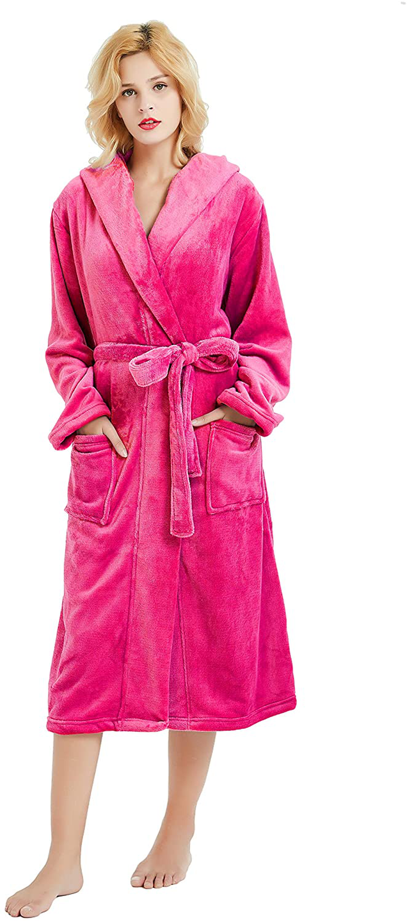 HEARTNICE Womens Fleece Robes, Soft Plush Long Bathrobe, Thick Kimono Robes for Womens, Warm House Coat Apparel & Accessories > Clothing > Sleepwear & Loungewear > Robes Kylie Max   