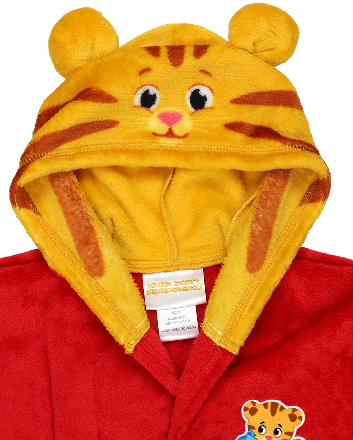 Daniel Tiger Toddler Boys Girls Hooded Plush Fleece Bathrobe Robe with Ears Apparel & Accessories > Clothing > Sleepwear & Loungewear > Robes Kylie Max   