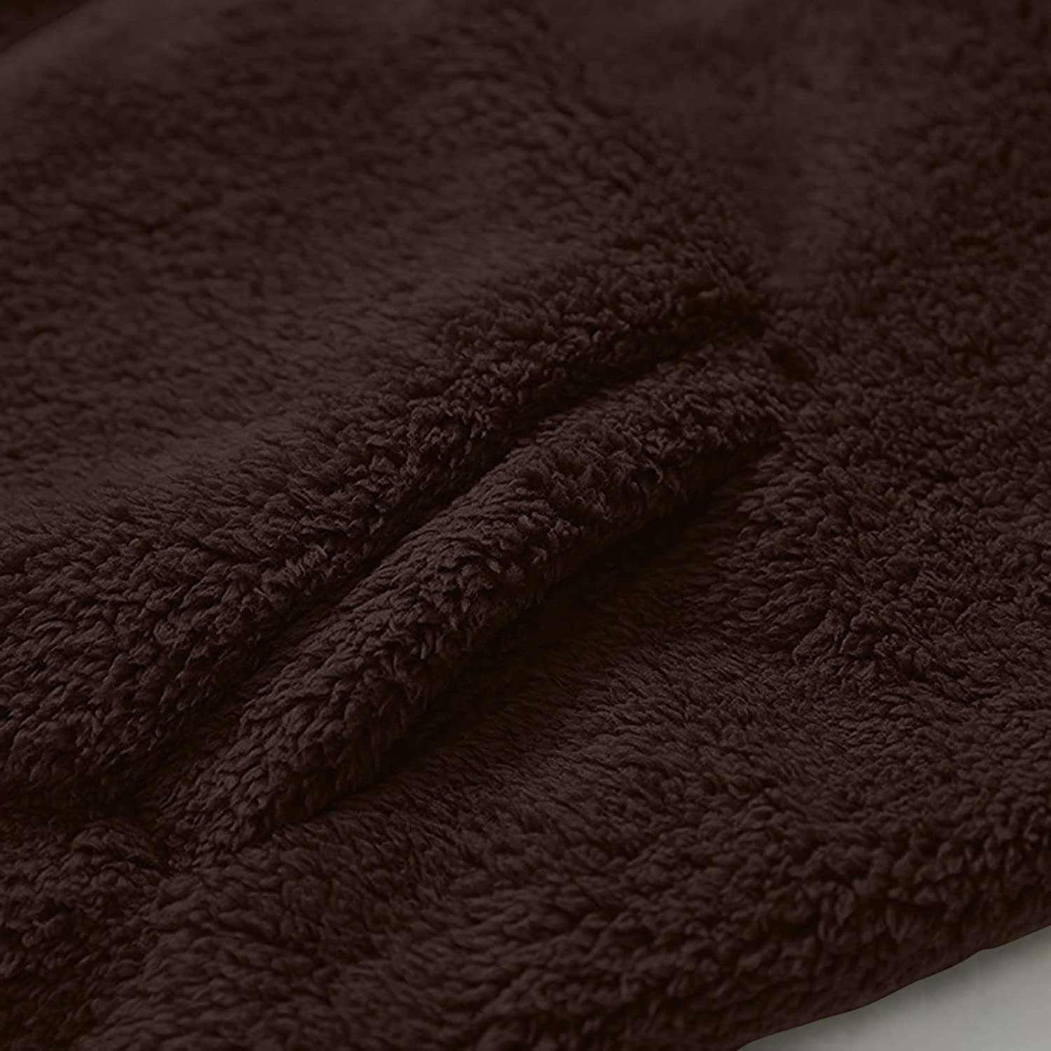 Merthy Mens Fuzzy Sherpa Fleece Jacket Casual Long Sleeve Stand Collar Furry Faux Woolen Cardigan Coat Zipper Teddy Coats Apparel & Accessories > Clothing > Underwear & Socks > Shapewear Merthy   