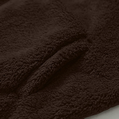 Merthy Mens Fuzzy Sherpa Fleece Jacket Casual Long Sleeve Stand Collar Furry Faux Woolen Cardigan Coat Zipper Teddy Coats Apparel & Accessories > Clothing > Underwear & Socks > Shapewear Merthy   