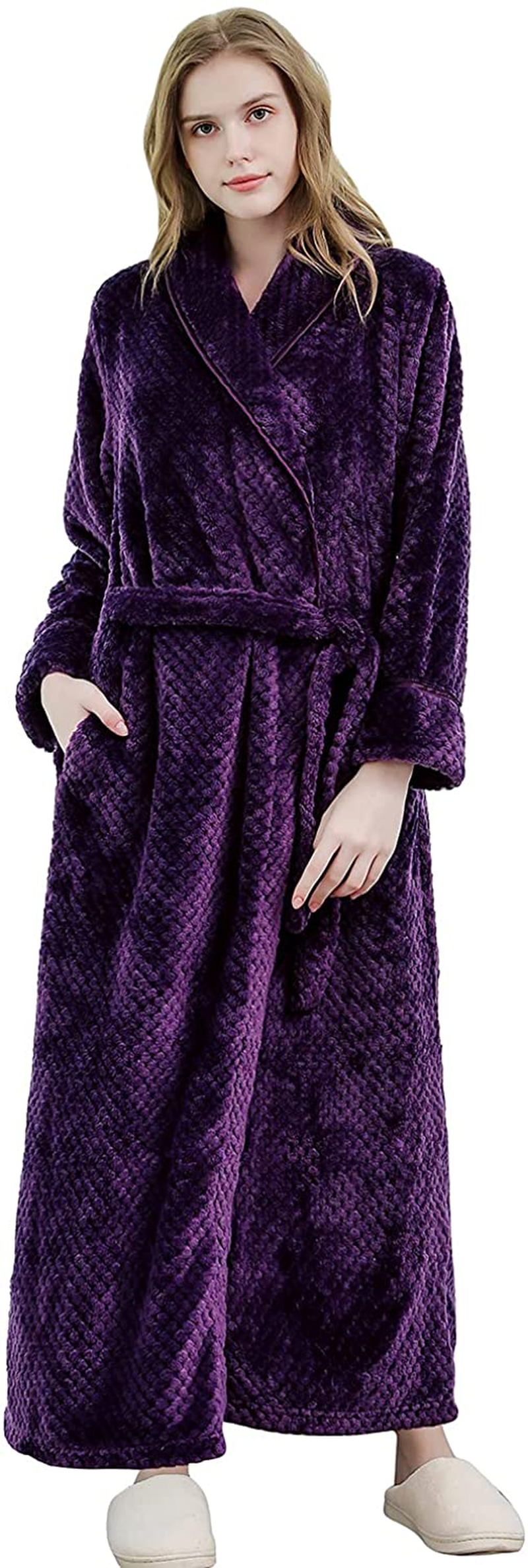 DUSISHIDAN Women Men Matching Winter Fur Bathrobes 1506 Apparel & Accessories > Clothing > Sleepwear & Loungewear > Robes Kylie Max   