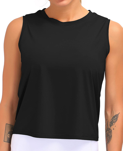 Dragon Fit Women Sleeveless Yoga Tops Workout Cool T-Shirt Running Short Tank Crop Tops Apparel & Accessories > Clothing > Activewear Kylie Max   