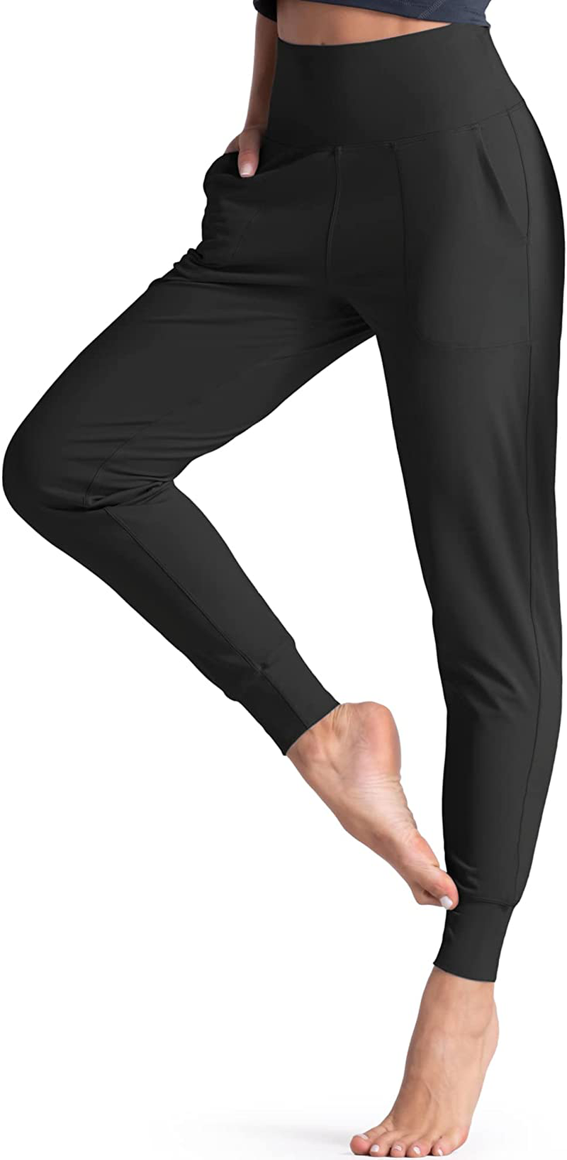 Wjustforu Women'S High Waist Joggers Sweatpants Lightweight & Comfortable Yoga Pants with Pockets Apparel & Accessories > Clothing > Activewear Kylie Max   