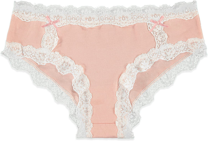 Free to Live 6 Pack Women'S All over Lace Panties - Colorful Trim Hipster Cotton Underwear Apparel & Accessories > Clothing > Underwear & Socks > Underwear Free to Live   