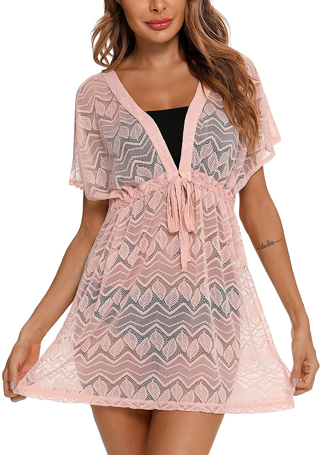 EISHOPEER Women'S Bathing Suit Cover Ups Sexy Swimwear Lace Beach Bikini Cover-Ups Apparel & Accessories > Clothing > Swimwear Kylie Max   