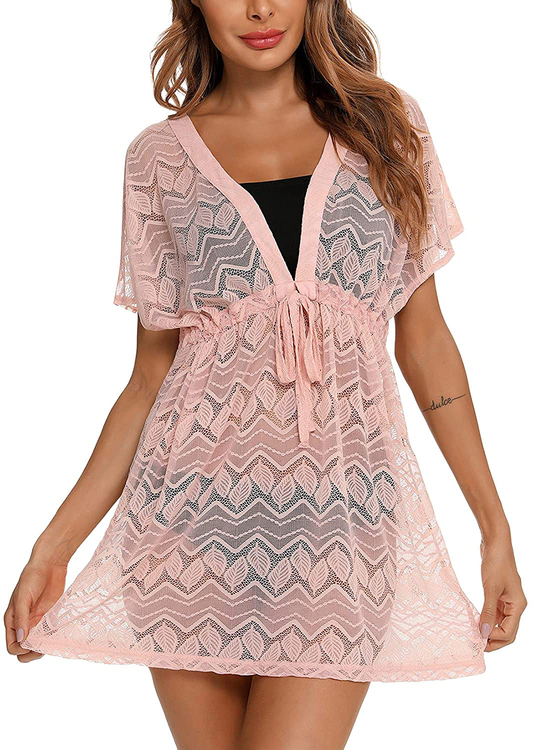 EISHOPEER Women'S Bathing Suit Cover Ups Sexy Swimwear Lace Beach Bikini Cover-Ups Apparel & Accessories > Clothing > Swimwear Kylie Max   