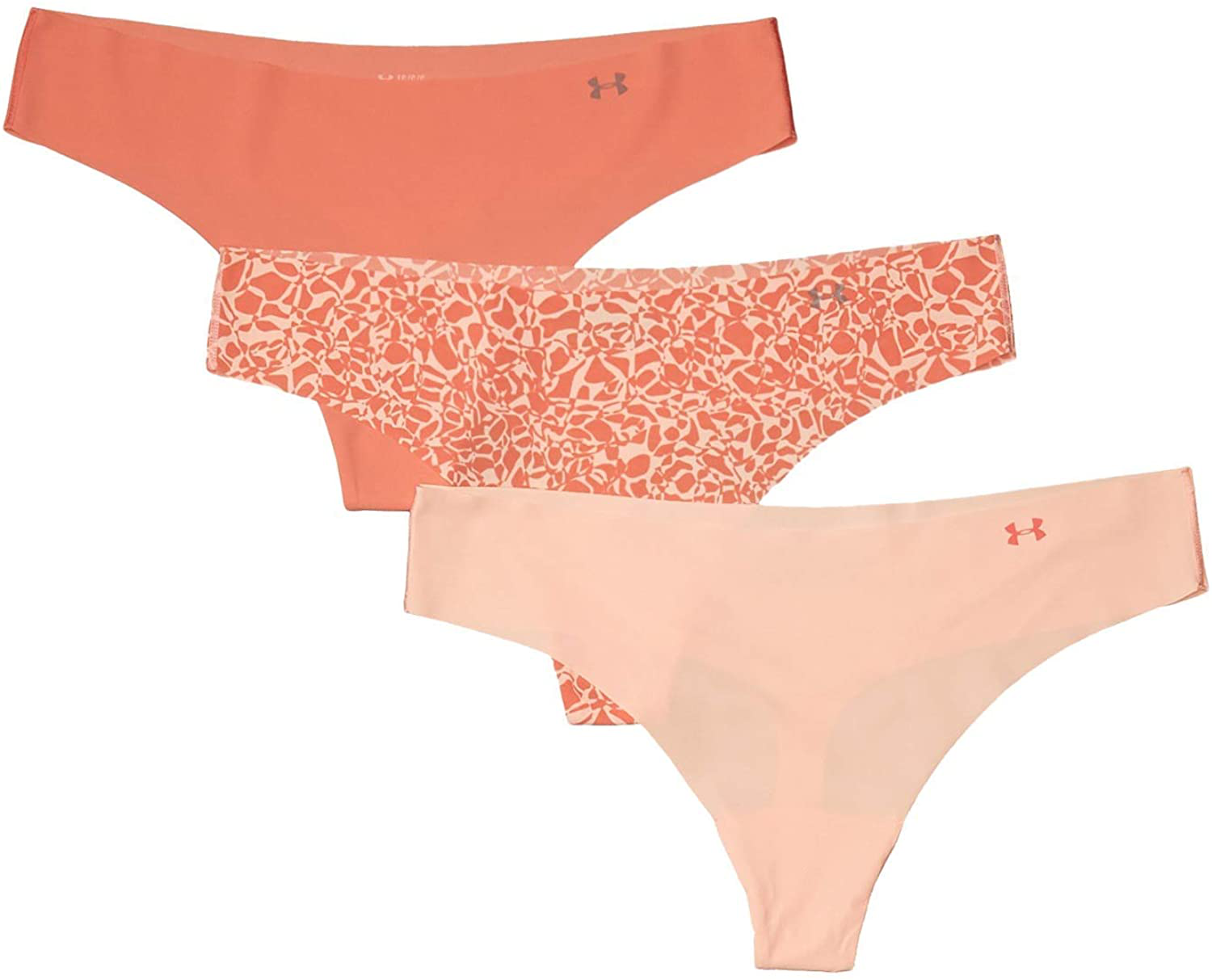 Under Armour Women's Thong Printed Underwear, 3-Pack Apparel & Accessories > Clothing > Underwear & Socks > Underwear Under Armour Calla (689)/Blush Orange X-Small 