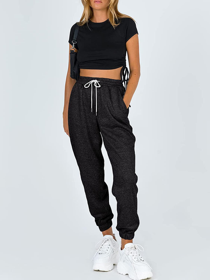 Ezymall Womens Sweatpants Comfy High Waisted Workout Athletic Lounge Joggers Pants with Pockets Apparel & Accessories > Clothing > Activewear Kylie Max   