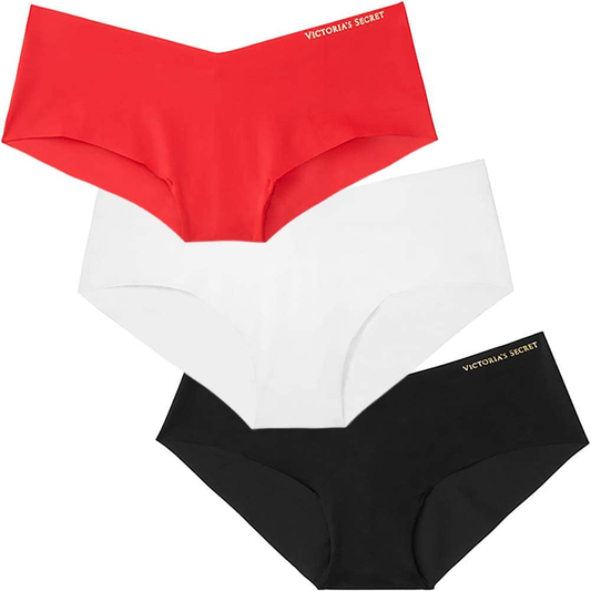 Victoria'S Secret 3 Womens Hiphuggers Seamless Panties Apparel & Accessories > Clothing > Underwear & Socks > Underwear Victoria's Secret Red 1 Large 