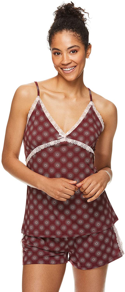 Nanette Lepore Womens Pajamas with Lace Trim – Cami and Short Pajama Set for Women Apparel & Accessories > Clothing > Sleepwear & Loungewear Kylie Max   