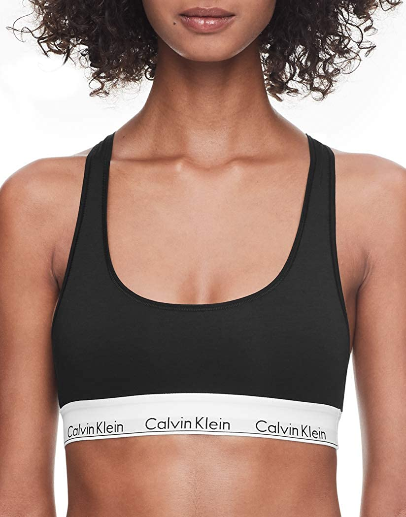 Calvin Klein Women'S Modern Cotton Bralette Apparel & Accessories > Clothing > Underwear & Socks > Lingerie Calvin Klein Black Small 