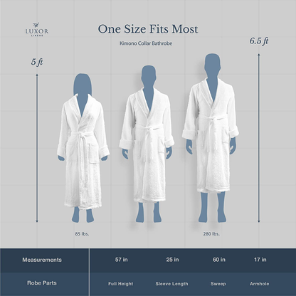 Luxor Linens Couple'S Terry Cloth Bathrobe Egyptian Cotton Unisex Luxurious Soft Plush Elegant San Marco Apparel & Accessories > Clothing > Sleepwear & Loungewear > Robes Kylie Max   