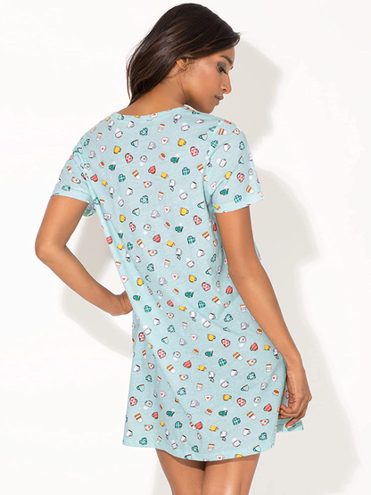 Smart & Sexy Women'S V-Neck Oversized Sleep Shirt Apparel & Accessories > Clothing > Sleepwear & Loungewear > Nightgowns Kylie Max   