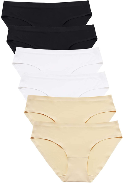 Wealurre Seamless Underwear Invisible Bikini No Show Nylon Spandex Women Panties Apparel & Accessories > Clothing > Underwear & Socks > Underwear Wealurre B2/W2/A2 X-Large 