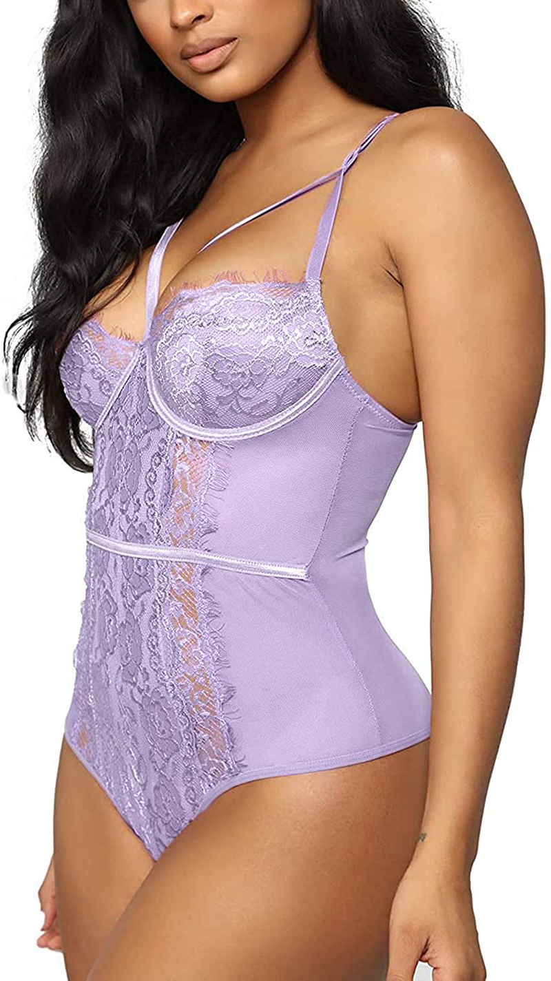 See through Lingerie,V-Neck Lace Babydoll,Sexy Lingerie Women,One Piece Bodysuit Apparel & Accessories > Clothing > Underwear & Socks > Lingerie Kylie Max   
