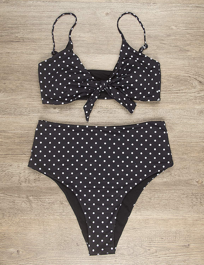 Blooming Jelly Womens High Waisted Bikini Set Tie Knot High Rise Two Piece Swimsuits Bathing Suits  Kylie Max   