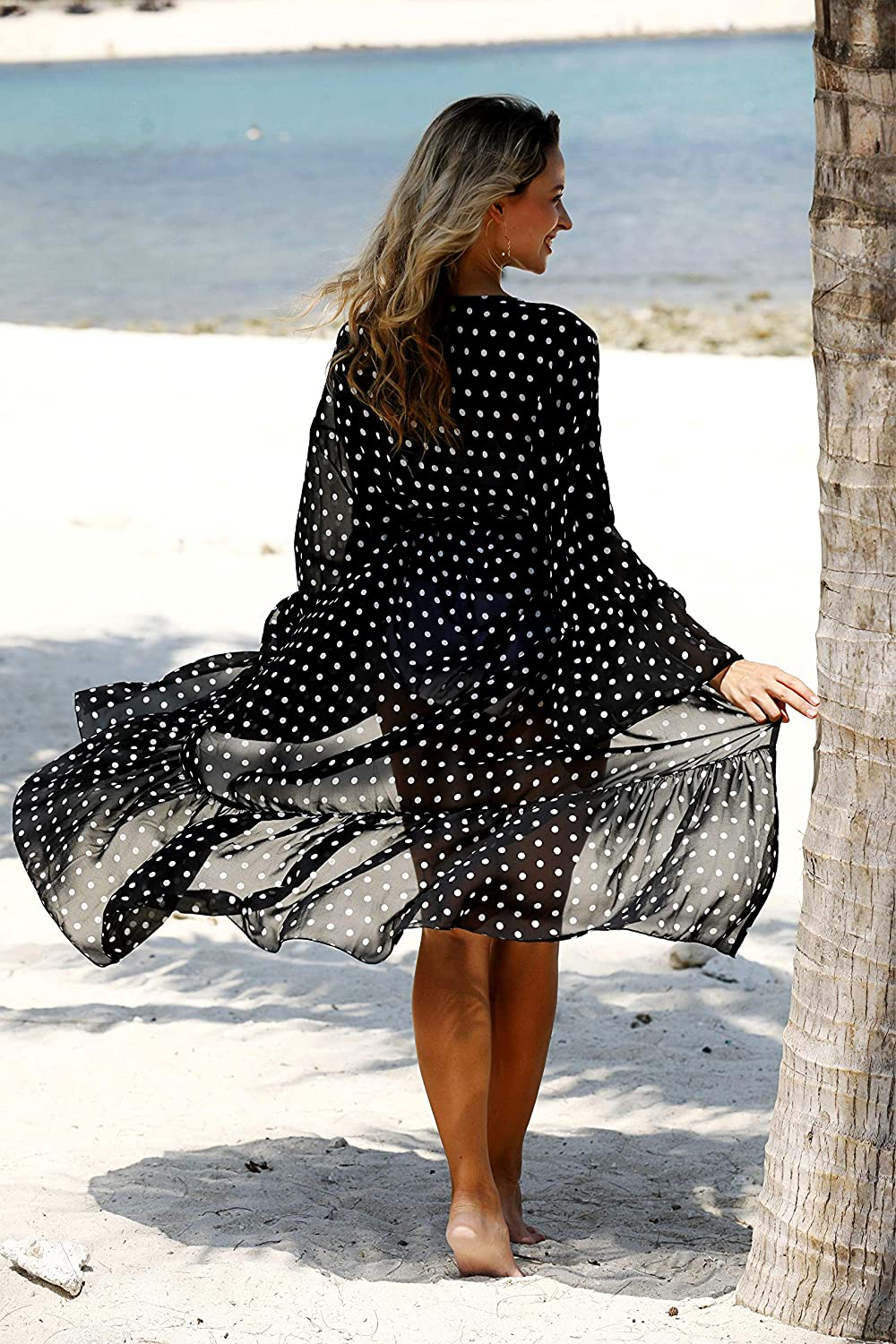 Wander Agio Womens Bikini Cover Ups Beach Casual Dress Coverup Swimsuits Long Cardigan Bohemia Apparel & Accessories > Clothing > Swimwear Kylie Max   