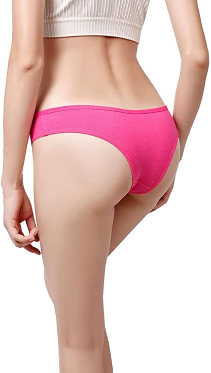 Nightaste Women'S 10-Pack Cotton Tanga Panties Half Back Coverage Bikini Briefs Underwear Apparel & Accessories > Clothing > Underwear & Socks > Underwear Nightaste   