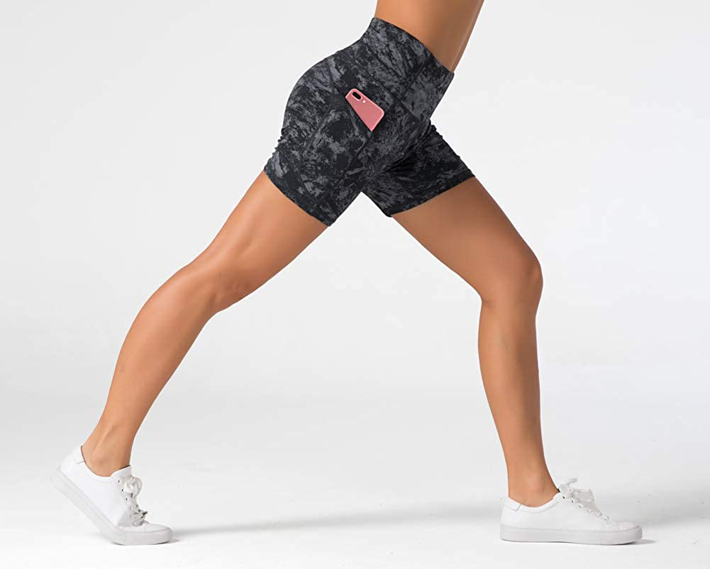 Dragon Fit High Waist Yoga Shorts for Women with 2 Side Pockets Tummy Control Running Home Workout Shorts Apparel & Accessories > Clothing > Shorts Kylie Max   