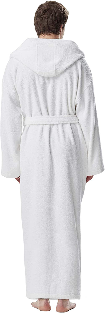 Arus Men'S Hooded Classic Bathrobe Turkish Cotton Robe with Full Length Options Apparel & Accessories > Clothing > Sleepwear & Loungewear > Robes Kylie Max   