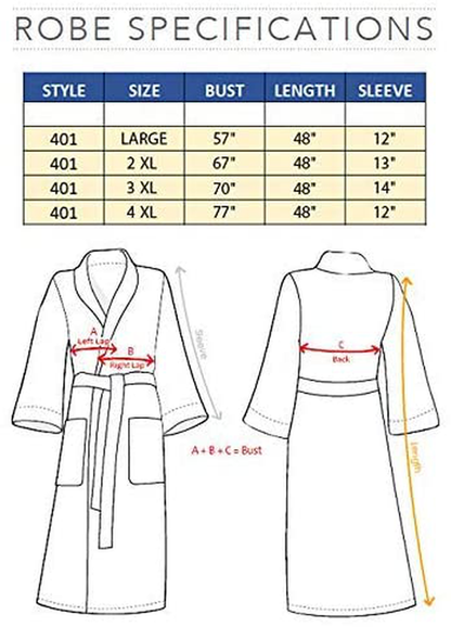 Square Waffle Spa Kimono Robe - Soft Light Hotel Bathrobe by Monarch/Cypress Apparel & Accessories > Clothing > Sleepwear & Loungewear > Robes Monarch/Cypress   