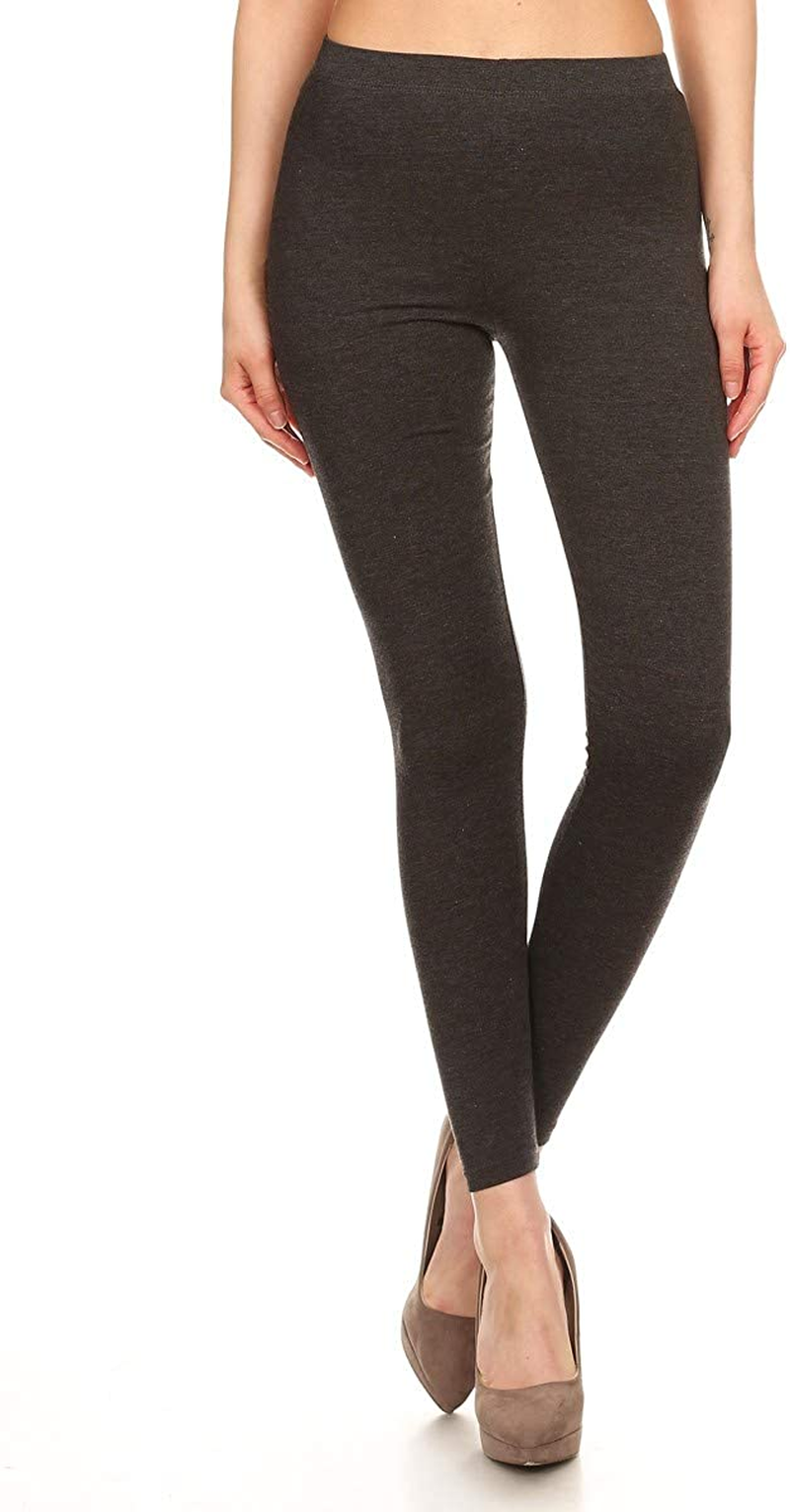 Leggings Depot Cotton Women'S Premium Quality Ultra Soft Solid Leggings Apparel & Accessories > Clothing > Underwear & Socks > Shapewear LEGGINGS DEPOT   