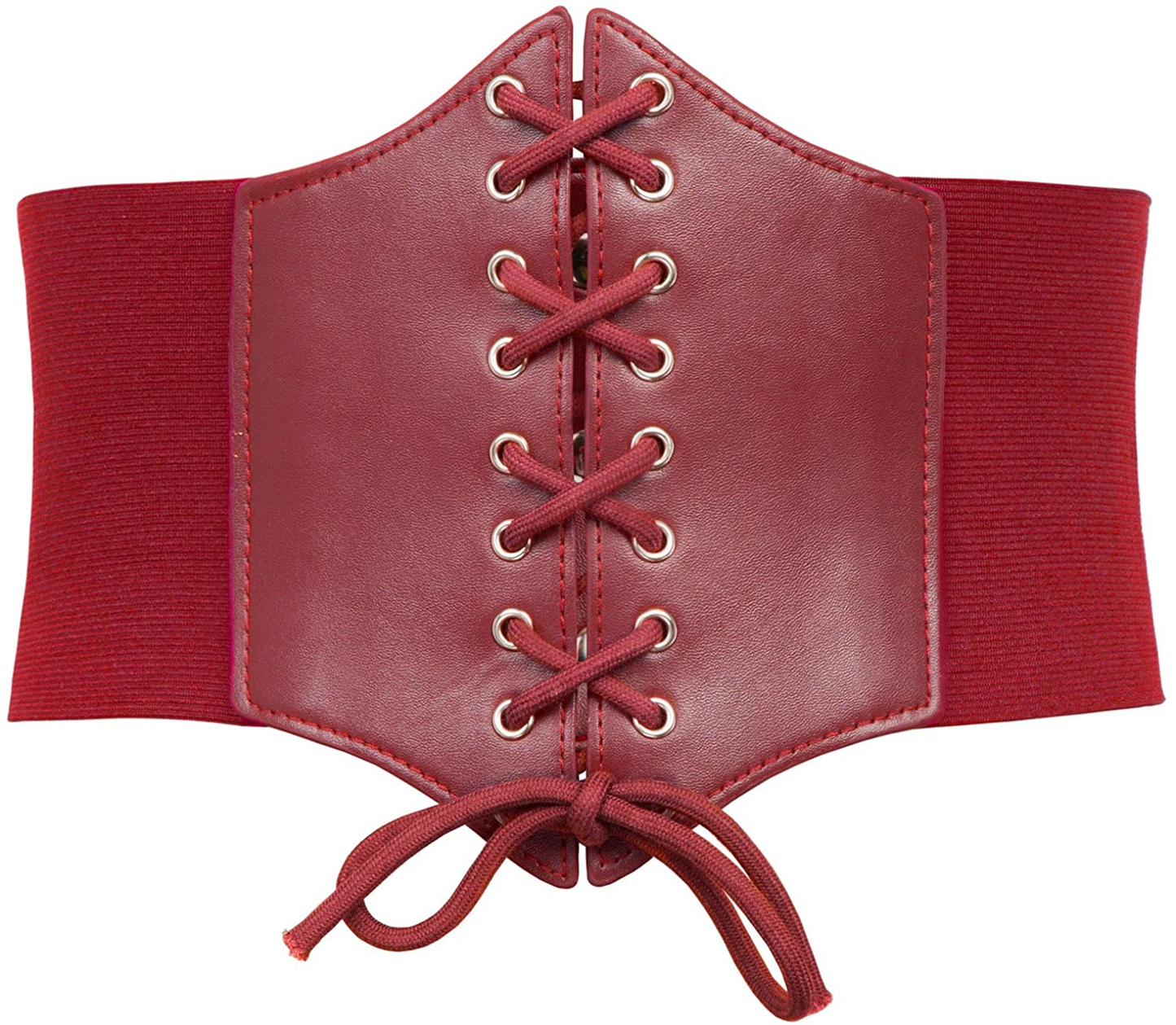 GRACE KARIN Lace-Up Cinch Belt Tied Corset Elastic Waist Belt Apparel & Accessories > Clothing Accessories > Belts GRACE KARIN Red 3X-Large 