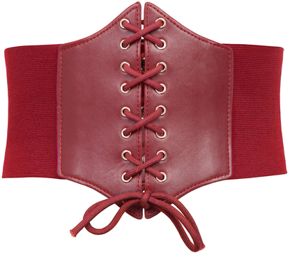 GRACE KARIN Lace-Up Cinch Belt Tied Corset Elastic Waist Belt Apparel & Accessories > Clothing Accessories > Belts GRACE KARIN Red 3X-Large 