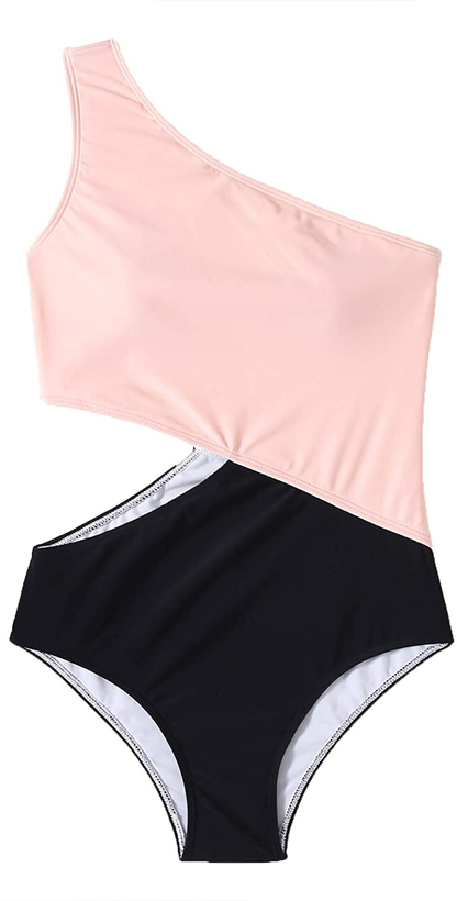 Sweatyrocks Women'S Bathing Suits One Shoulder Cutout One Piece Swimsuit Swimwear Monokini Apparel & Accessories > Clothing > Swimwear Kylie Max   