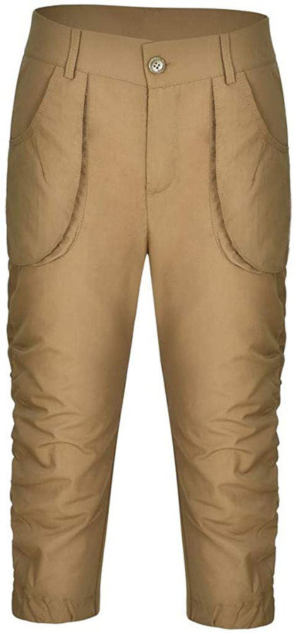 Burband Womens Jersey Capris Cargo Sweatpants Drawstring Waist Cropped Jogger Athletic Sports Gym Pants with Side Pockets Apparel & Accessories > Clothing > Underwear & Socks > Shapewear Burband   