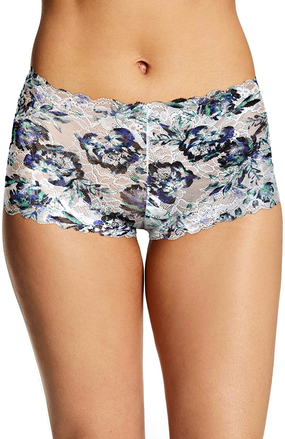 Maidenform Women'S Casual Comfort Cheeky Boyshort Apparel & Accessories > Clothing > Underwear & Socks > Underwear Maidenform Rosy Dusk Print - Teal Zest 5 