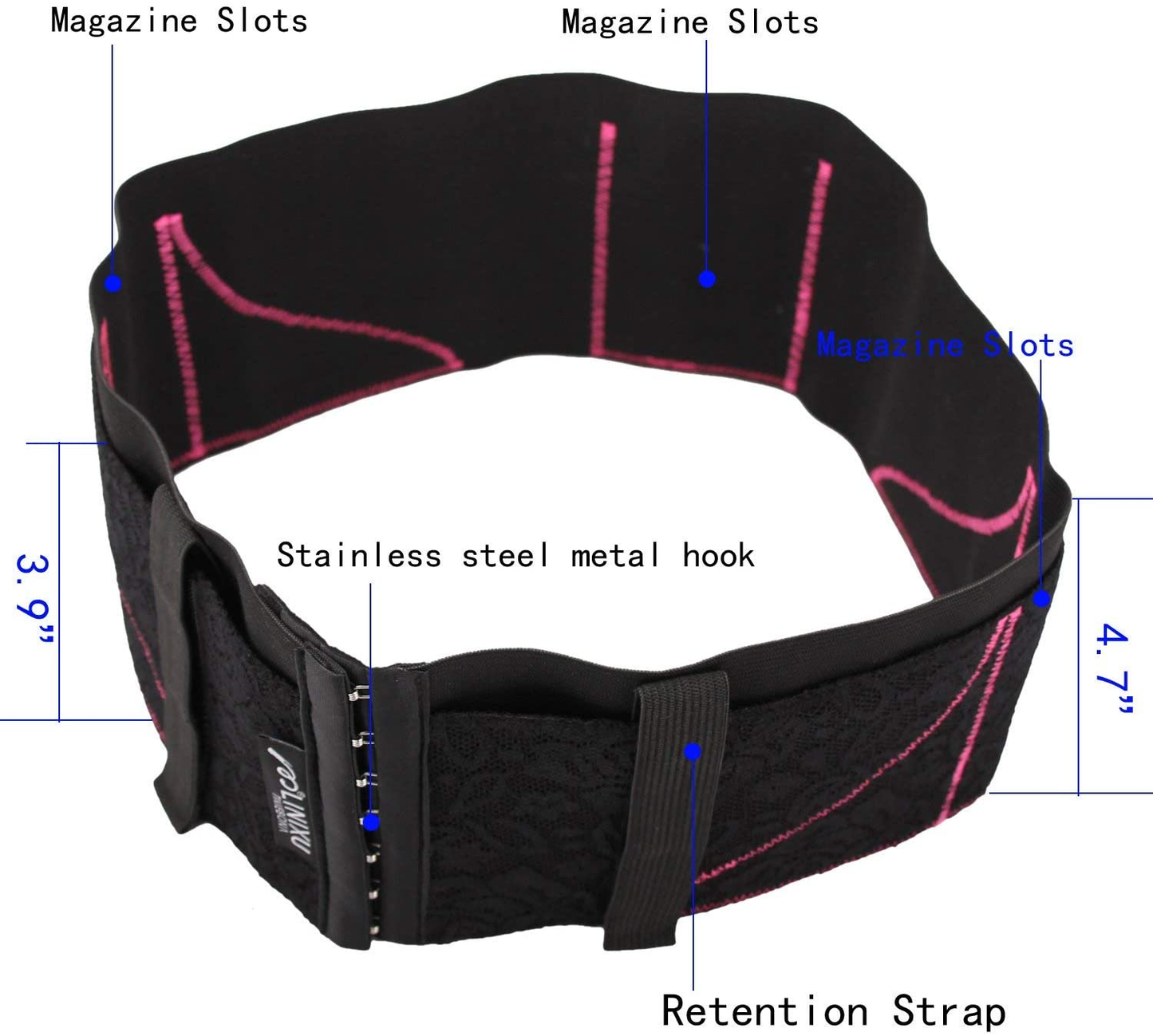 LINIXU Women'S Concealed Carry Holster Hip Hugger Classic Lace Black/Red Apparel & Accessories > Clothing > Underwear & Socks > Underwear LINIXU   