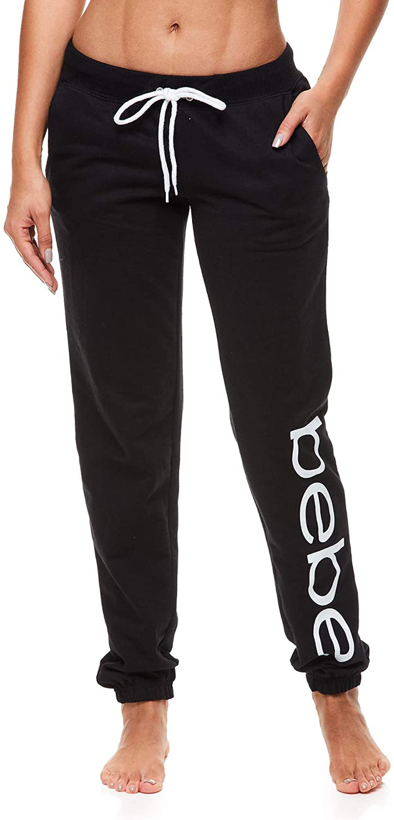 Bebe Womens Sweatpants French Terry Jogger Lounge Sleep Pajamas Apparel & Accessories > Clothing > Activewear Kylie Max   