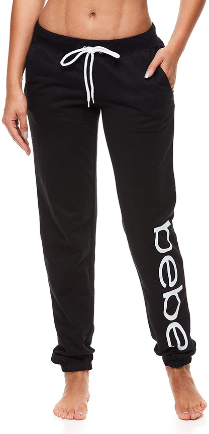 Bebe Womens Sweatpants French Terry Jogger Lounge Sleep Pajamas Apparel & Accessories > Clothing > Activewear Kylie Max   