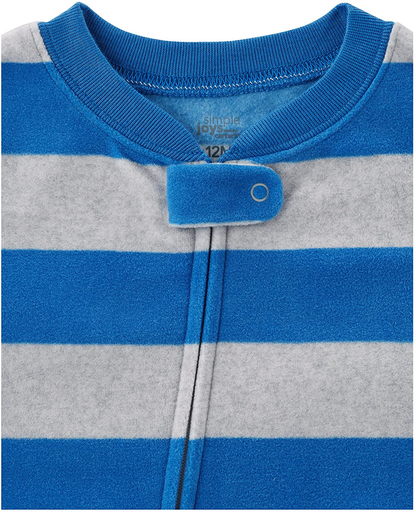 Simple Joys by Carter'S Toddler and Baby Boys' Loose Fit Fleece Footed Pajamas, Pack of 3 Apparel & Accessories > Clothing > Sleepwear & Loungewear > Pajamas Kylie Max   