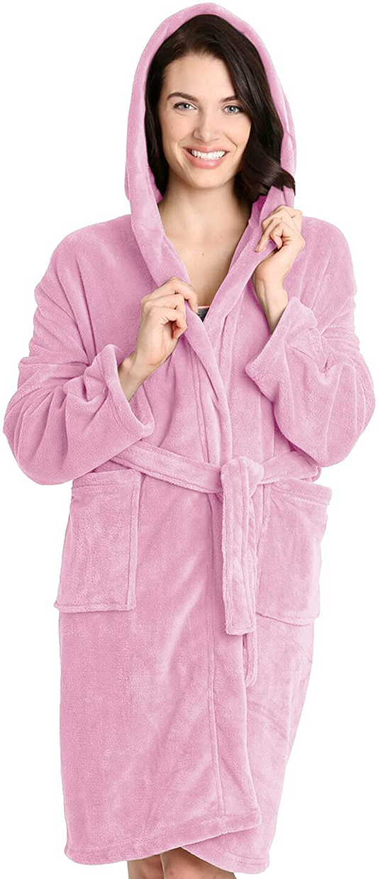 Pembrook Hooded Robes for Women with Pockets - Plush Fleece Bathrobe for Women | Robe with Hood for Women Apparel & Accessories > Clothing > Sleepwear & Loungewear > Robes Kylie Max   