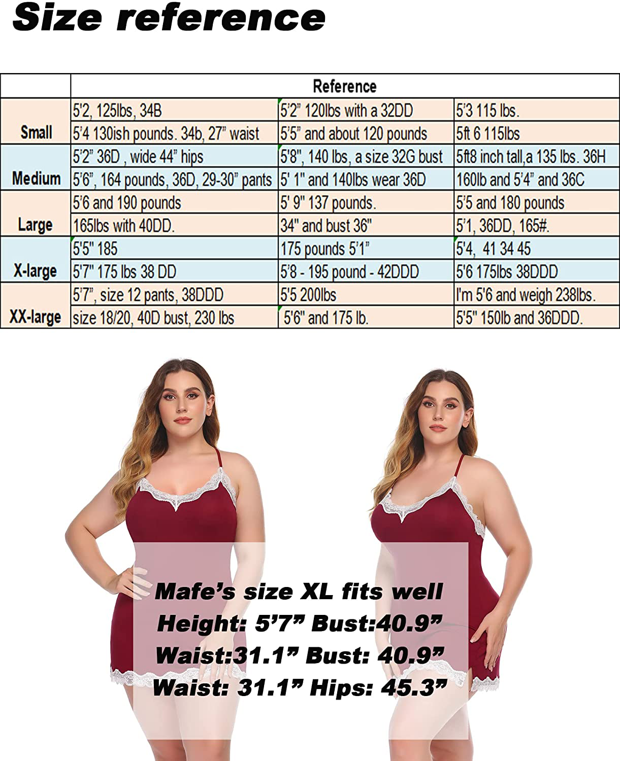 Avidlove Womens Sexy Sleepwear Sexy Chemise Lingerie Cotton Nightgowns for Women Apparel & Accessories > Clothing > Underwear & Socks > Lingerie Kylie Max   