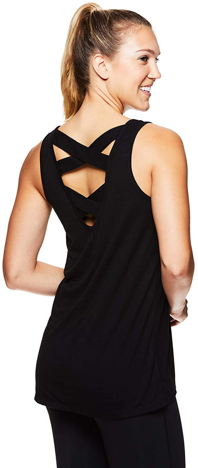 Gaiam Women'S Open Back Yoga Tank Top - Sleeveless Racerback Workout & Gym Shirt Apparel & Accessories > Clothing > Activewear Kylie Max   