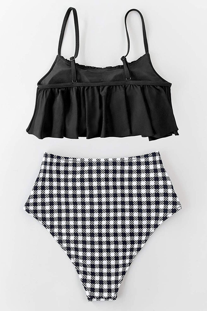 CUPSHE Women'S High Waisted Falbala Bikini Set  Kylie Max   