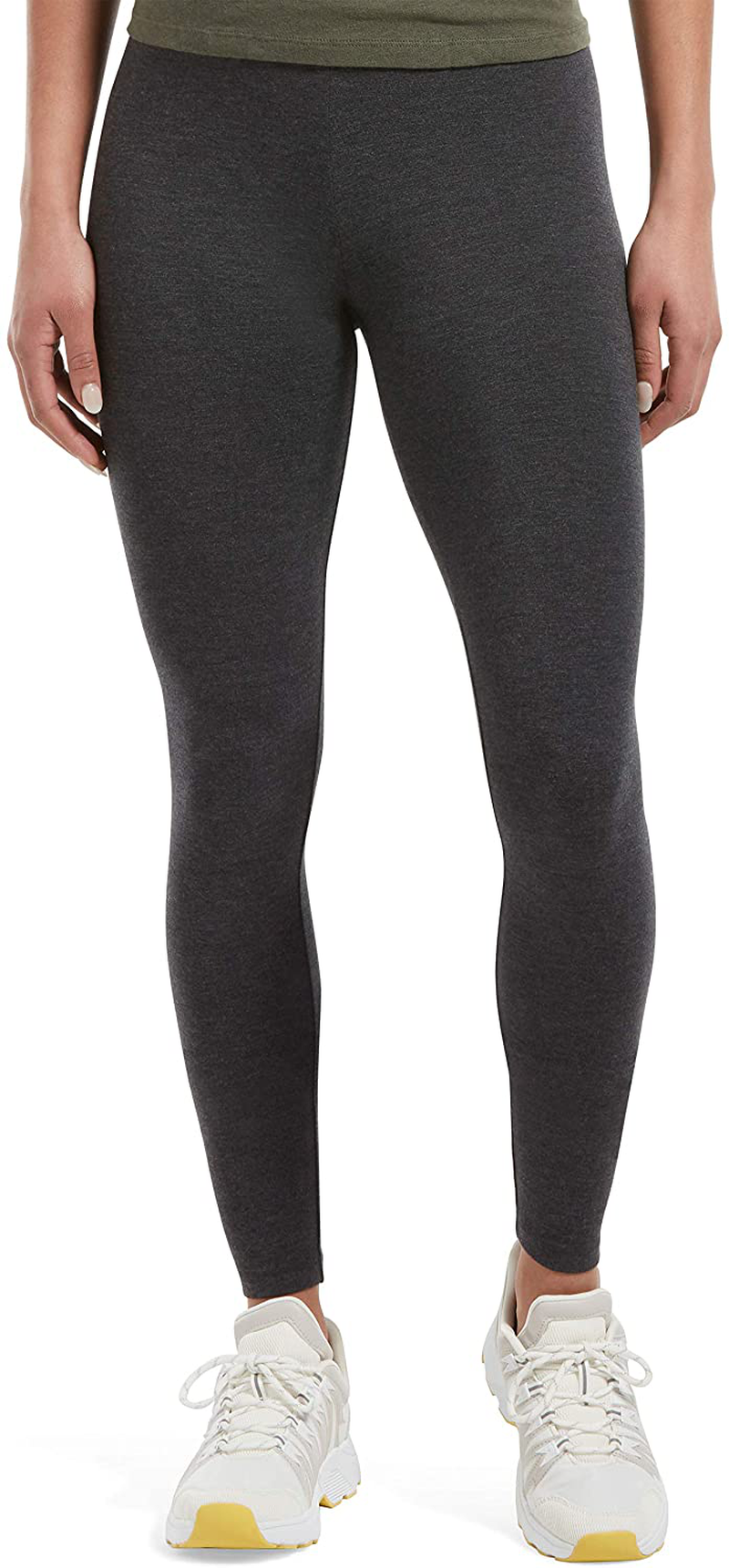 HUE Women's Cotton Ultra Legging with Wide Waistband, Assorted Apparel & Accessories > Clothing > Activewear HUE Graphite Heather Small 