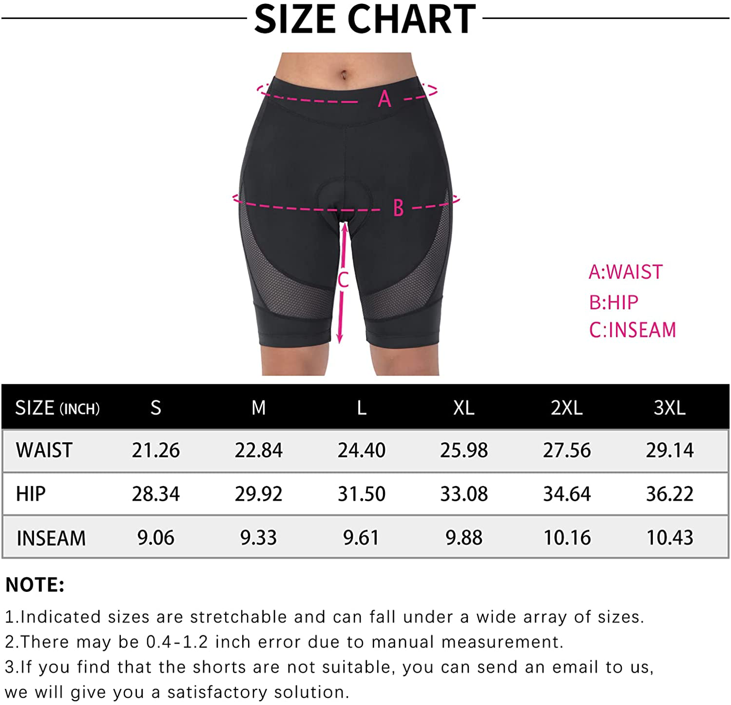 Beroy Bike Shorts Women 3D Gel Padded with Pocket Indoor- Outdoor Cycling Spining - Shorts Apparel & Accessories > Clothing > Shorts Kylie Max   