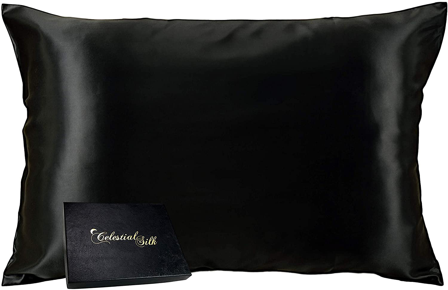 Celestial Silk 100% Pure Mulberry Silk Pillowcase Premium 25 Momme for Hair and Skin, Hypoallergenic Charmeuse Silk Weave on Both Sides - Hidden Zipper Closure (King, Vintage Pink) Arts & Entertainment > Party & Celebration > Gift Giving Celestial Silk Black Queen 