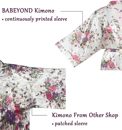 BABEYOND Long Print Kimono Robe Blouse Kimono Cover up Loose Cardigan Top Outwear Apparel & Accessories > Clothing > Sleepwear & Loungewear > Robes KYLIE MAX   