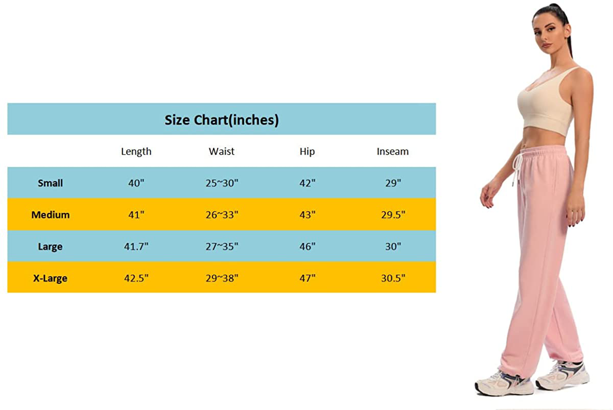 Cakcton Women'S Sweatpants with Pockets Joggers High Waisted Loose Workout Yoga Lounge Drawstring Active Casual Sports Pants Apparel & Accessories > Clothing > Activewear Kylie Max   