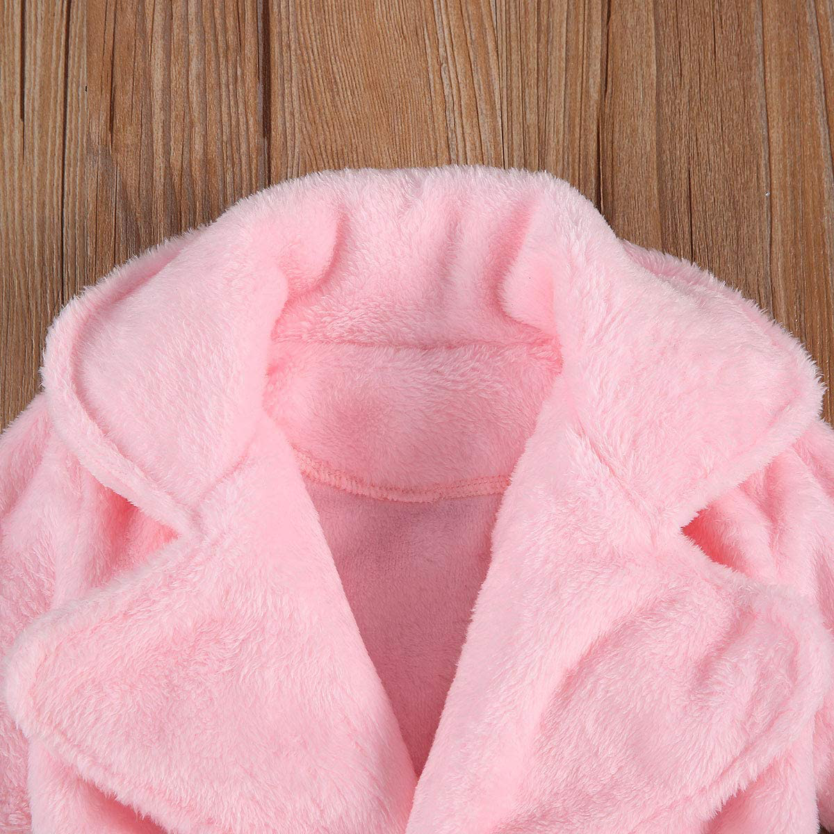 Unisex Baby Plush Bathrobe Plain Kimono Gown Newborn Toddler Girls Boys Towel Robe Nightwear Clothes Apparel & Accessories > Clothing > Sleepwear & Loungewear > Robes Kylie Max   