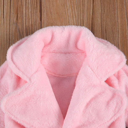 Unisex Baby Plush Bathrobe Plain Kimono Gown Newborn Toddler Girls Boys Towel Robe Nightwear Clothes Apparel & Accessories > Clothing > Sleepwear & Loungewear > Robes Kylie Max   