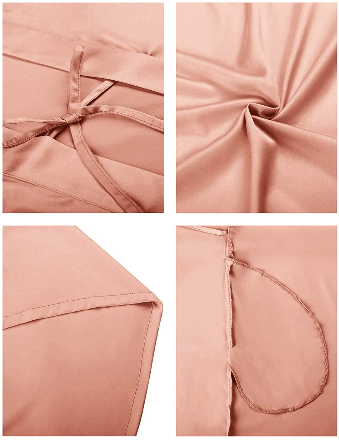 SIORO Women'S Satin Robe Silk Kimono Bathrobe for Bride Bridesmaids Wedding Party Loungewear Short S-XXL Apparel & Accessories > Clothing > Sleepwear & Loungewear > Robes KYLIE MAX   