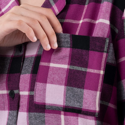 Fruit of the Loom Women'S Flannel Sleep Shirt Apparel & Accessories > Clothing > Sleepwear & Loungewear > Nightgowns Kylie Max   